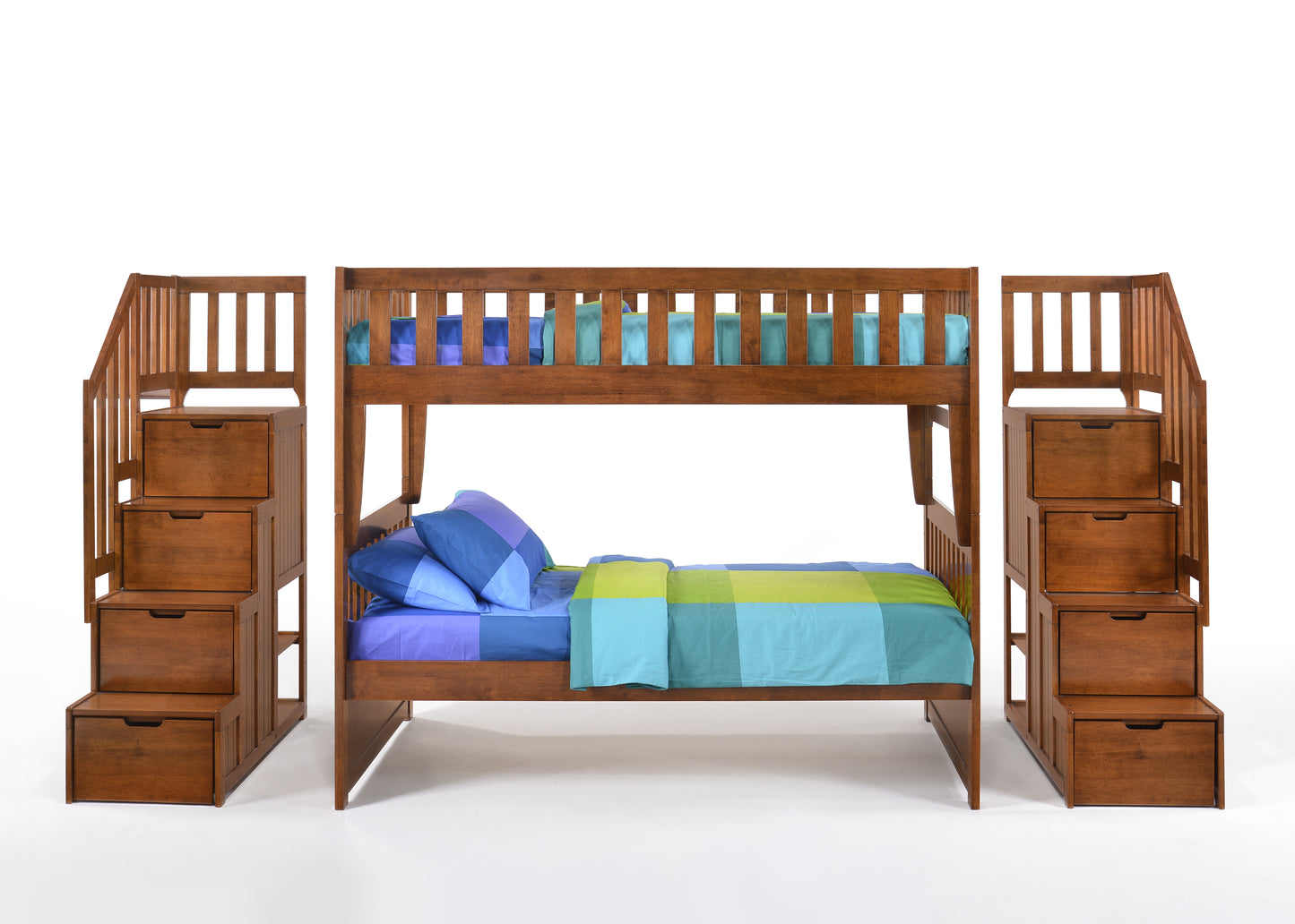 Peppermint Twin/Twin Stair Bunk Bed Frame