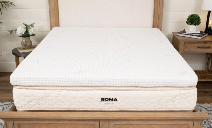 Zippered Organic Cotton Latex Topper Covers