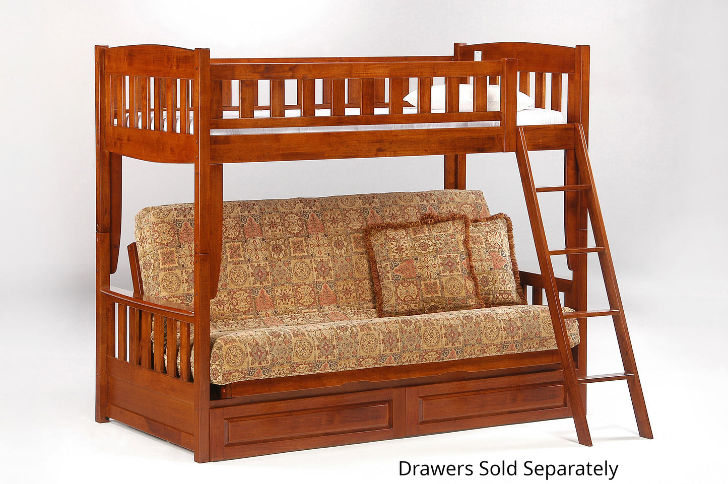 Cinnamon Twin/Full Futon Bunk Bed Frame