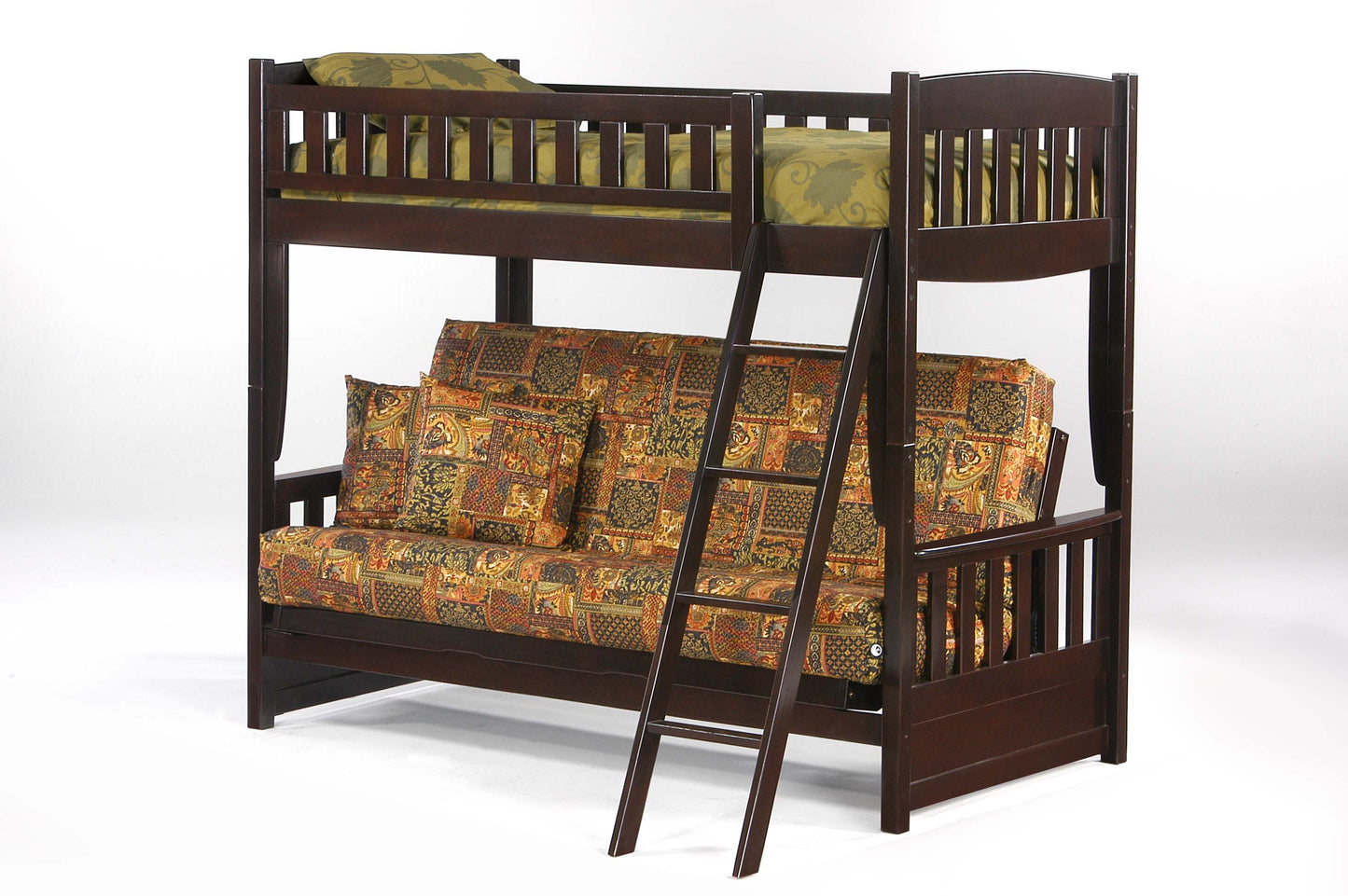 Cinnamon Twin/Full Futon Bunk Bed Frame