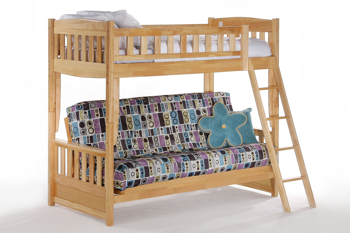 Cinnamon Twin/Full Futon Bunk Bed Frame