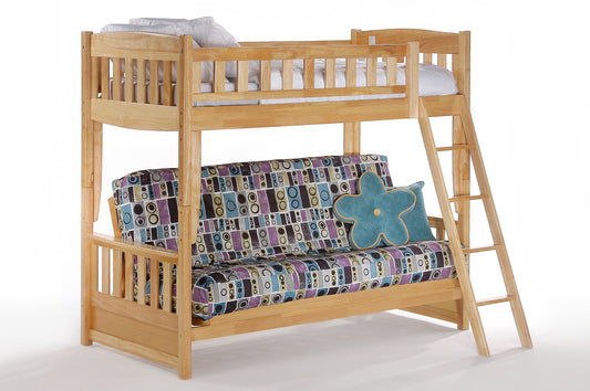 Cinnamon Twin/Full Futon Bunk Bed Frame