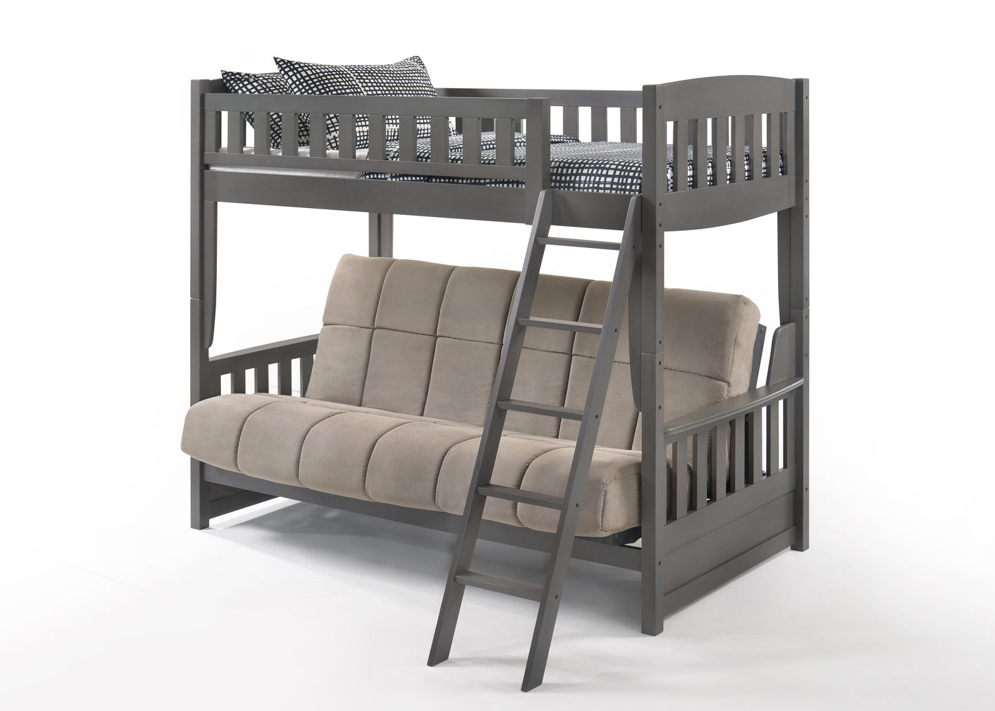 Cinnamon Twin/Full Futon Bunk Bed Frame
