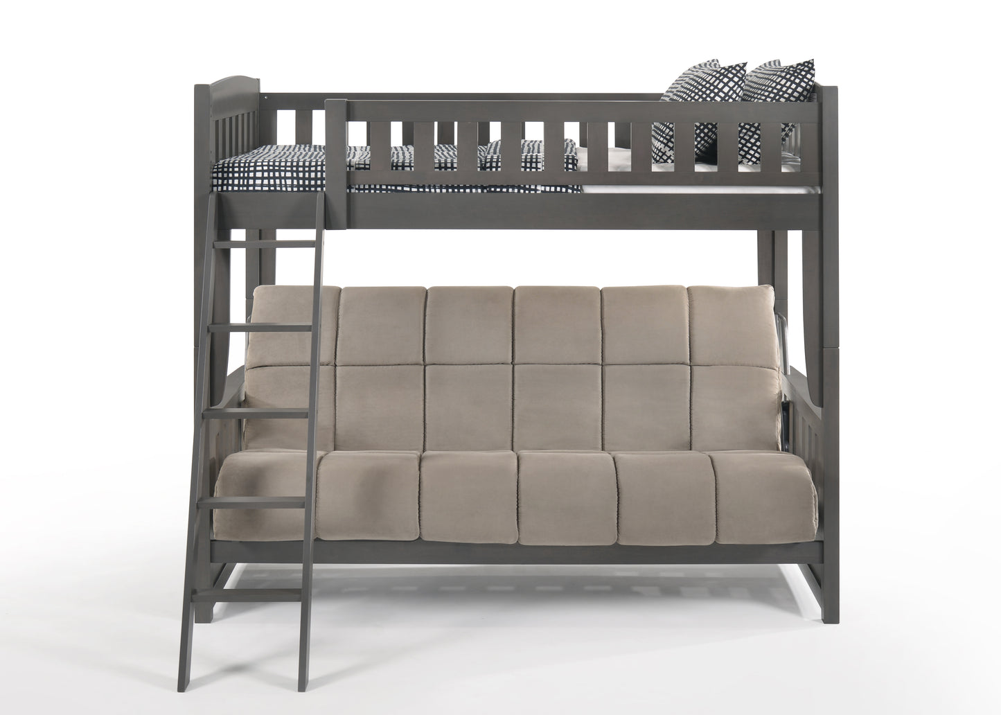 Cinnamon Twin/Full Futon Bunk Bed Frame