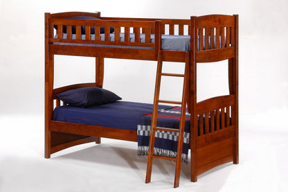 Cinnamon Twin/Twin Bunk Bed Frame