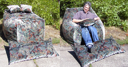 Nesting Loveseat Set - The Free Standing Pillow Bean Bag Lounger!